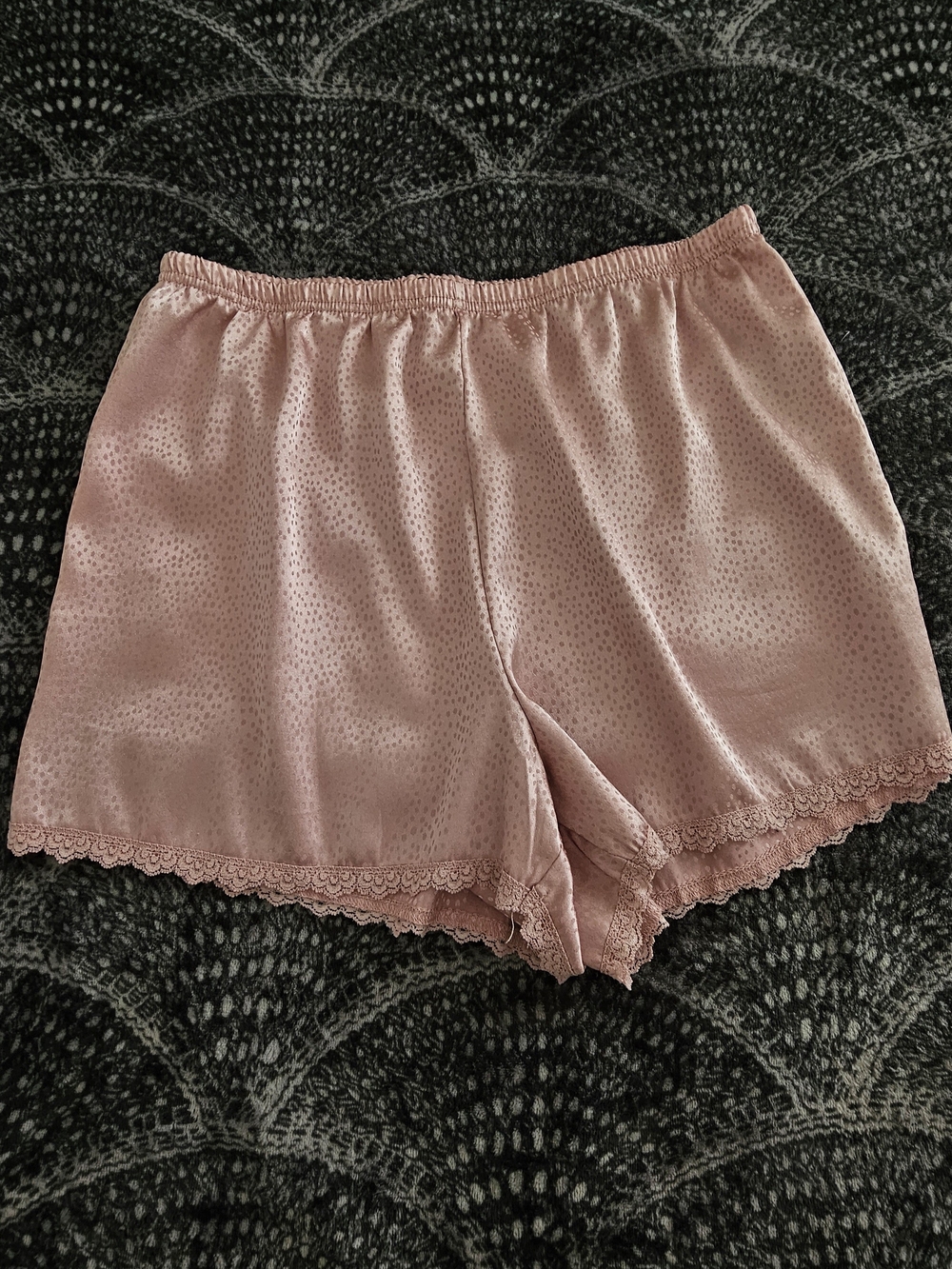 BCBGMaxAzria Satin Lace Cami & Shorts Set in Dusty Rose - Picture 10 of 15